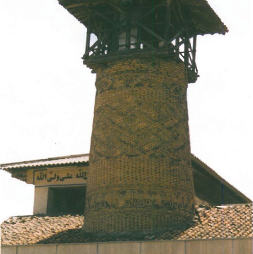 Brick minaret of the Friday Mosque in Gorgan, Iran