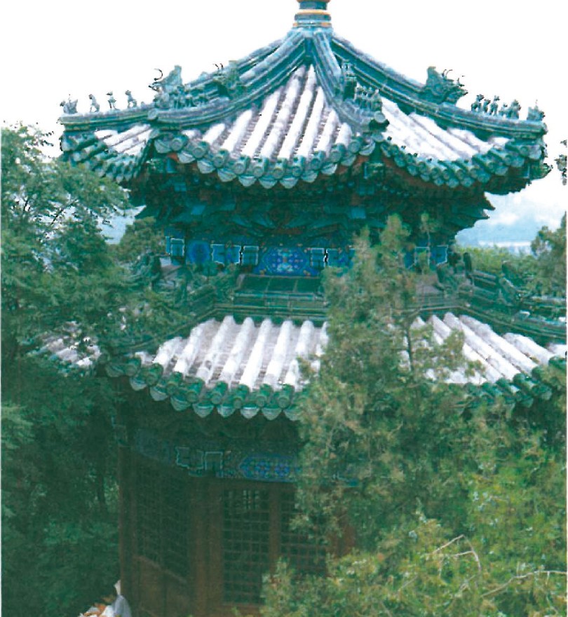 Pavilion of the Pekin (Beijing) Summer Palace — Chinese pagoda-style timber roof structure