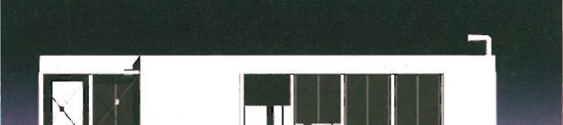 West elevation drawing of the P.U.05 office building