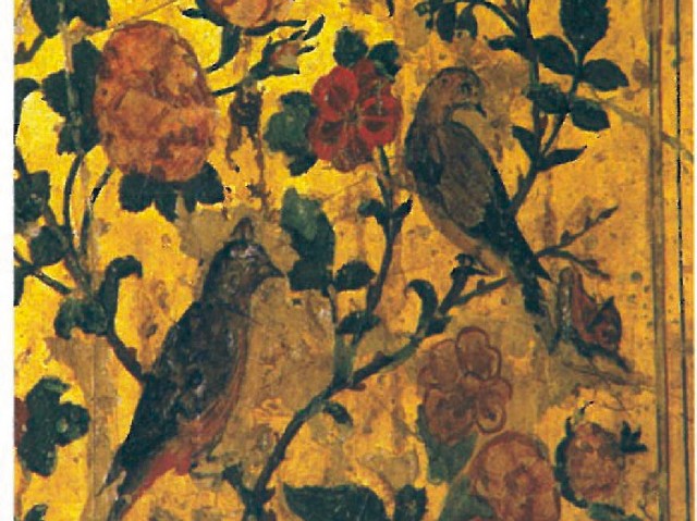 Floral pattern with birds from the Zand period