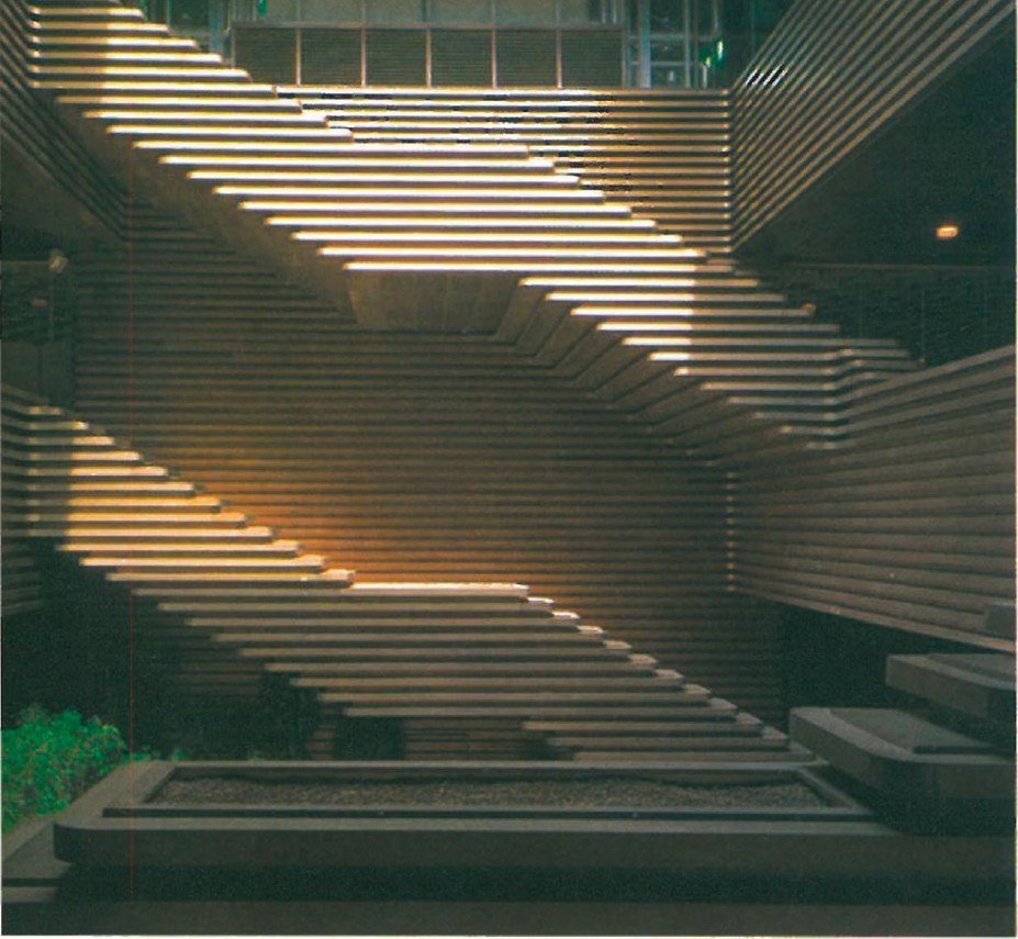 Stair-amphitheatre interior of Pierluigi Spadolini's exhibition building in the Fortezza da Basso, Florence (1974-6)