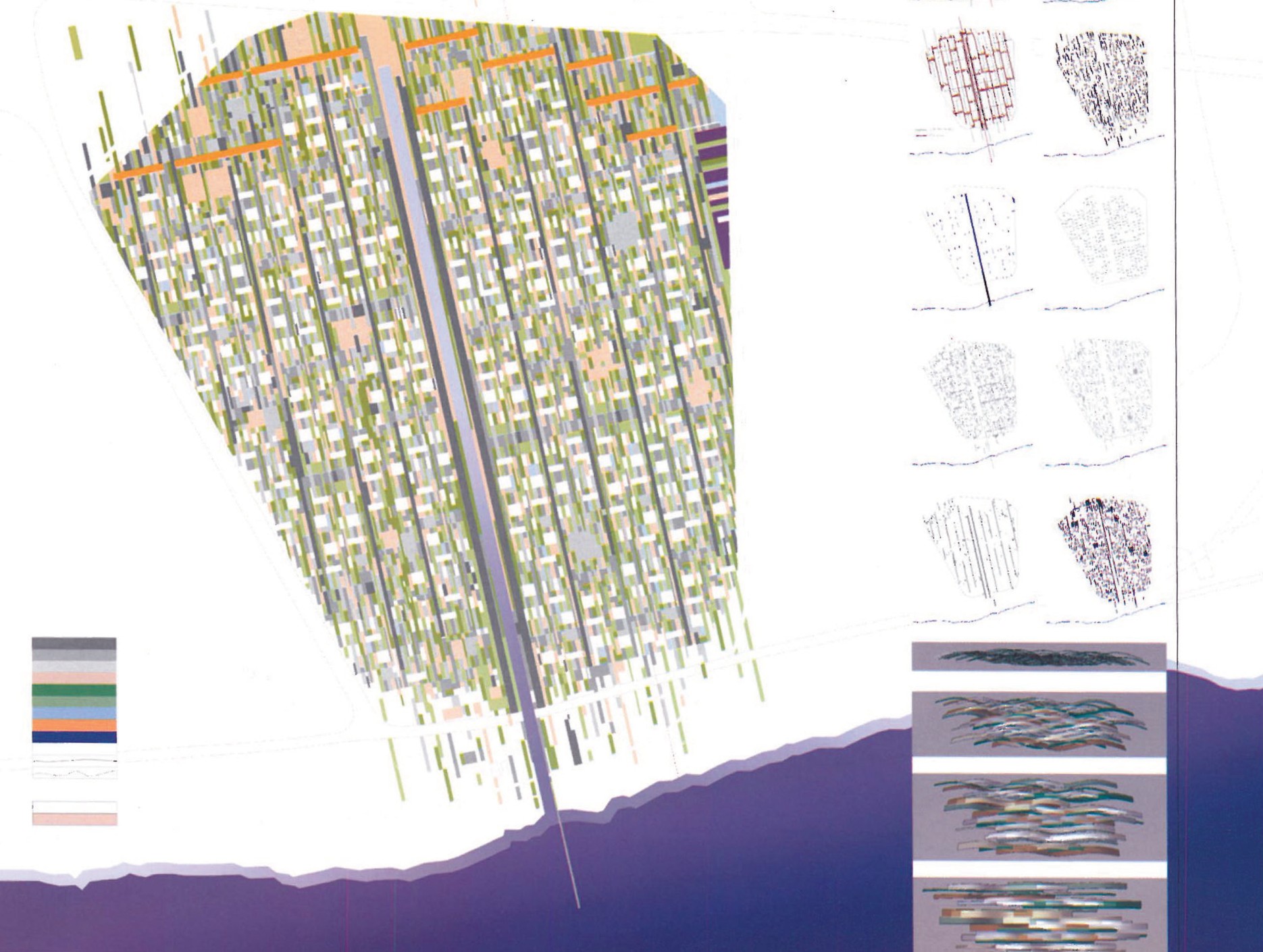 Site plan of the 1st place Design Core (4S) entry showing layered residential composition for the Kish Island residential villa competition