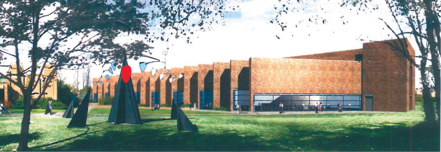 Rust-red brick proposal with rhythmic pier facade by Fabre / Spiller-Grafteaux & Klein for the Lille Modern Art Museum extension