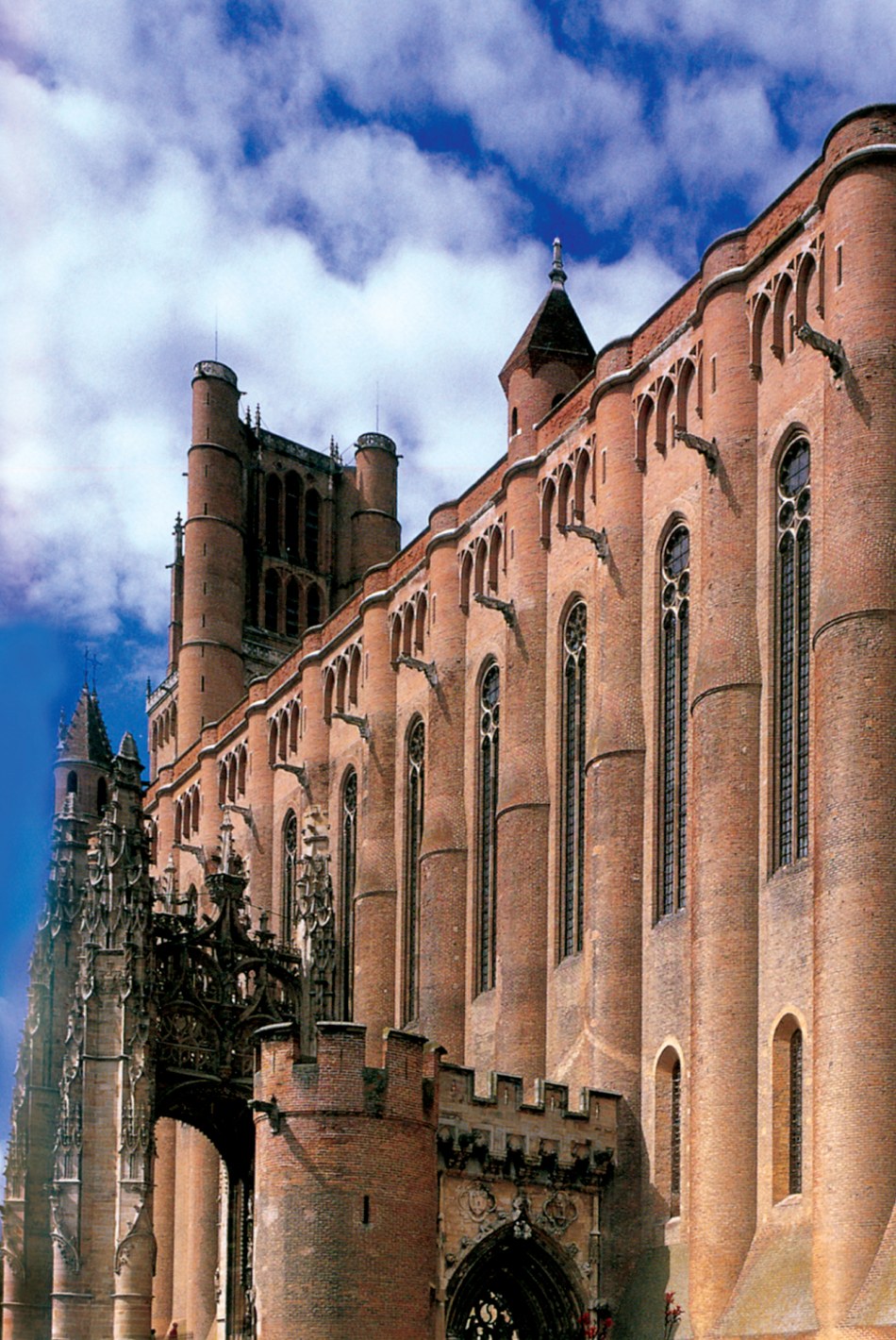 Brick-built Sainte-Cécile cathedral, Albi, southwestern France — 13th–14th centuries