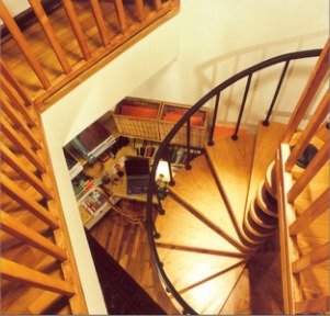 The stairwell seen from above.