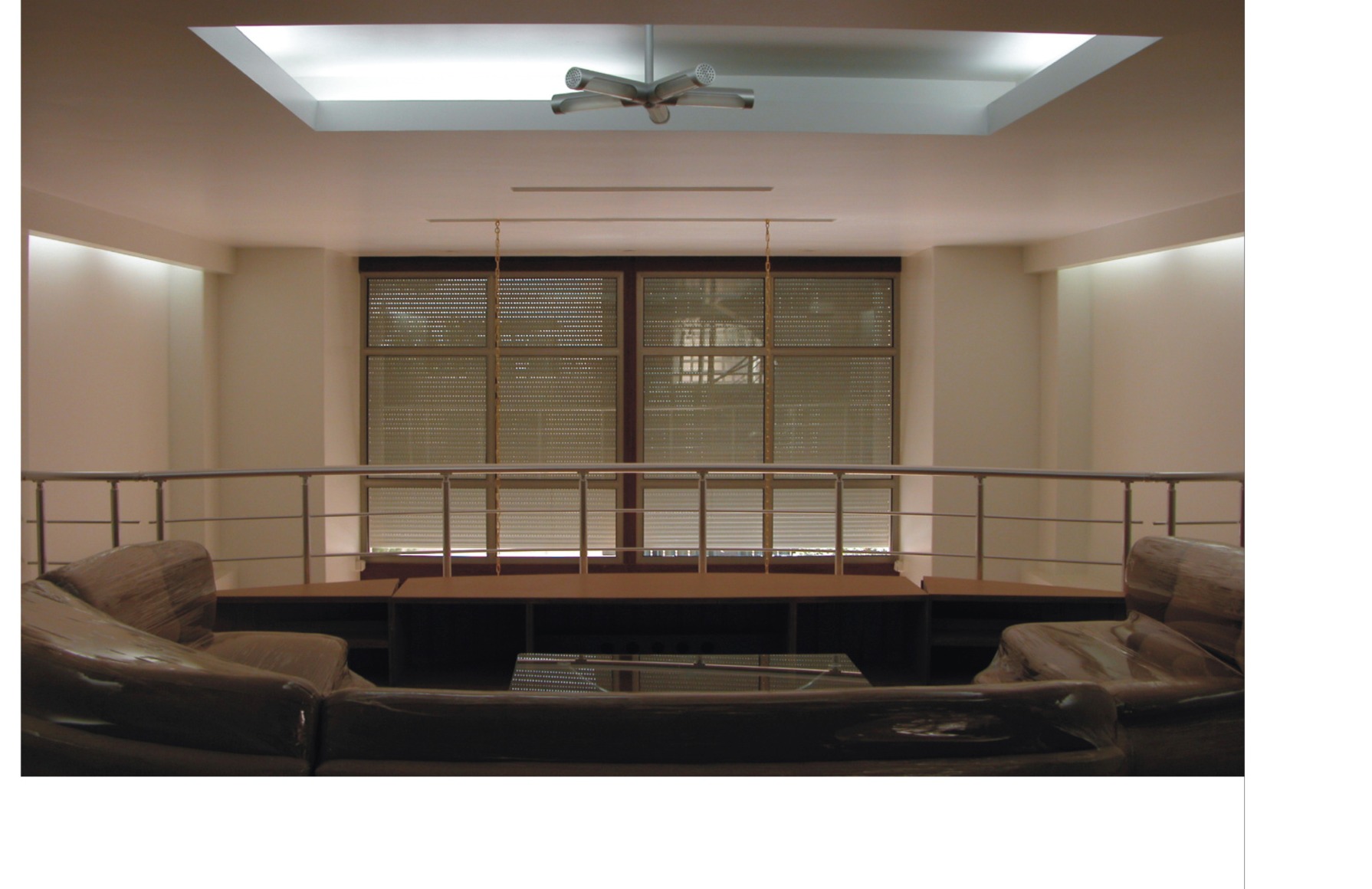The top-lit interior beneath the skylight.