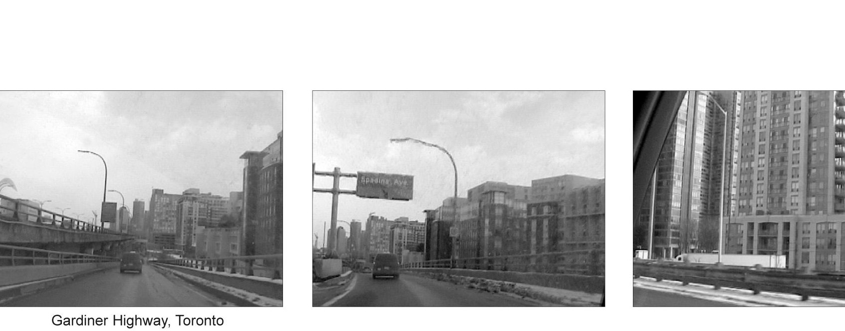 Views of the Gardiner urban highway, Toronto.