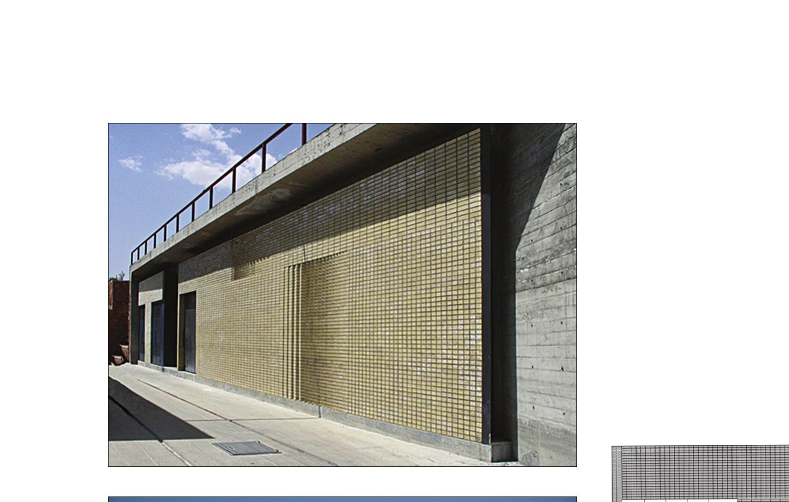 Sci-Tech Park golden brick facade detail