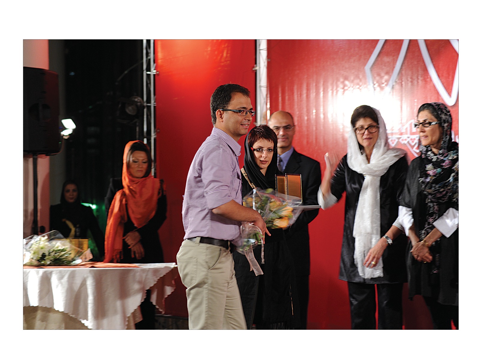 صحنه مراسم دهمین جایزه معمار