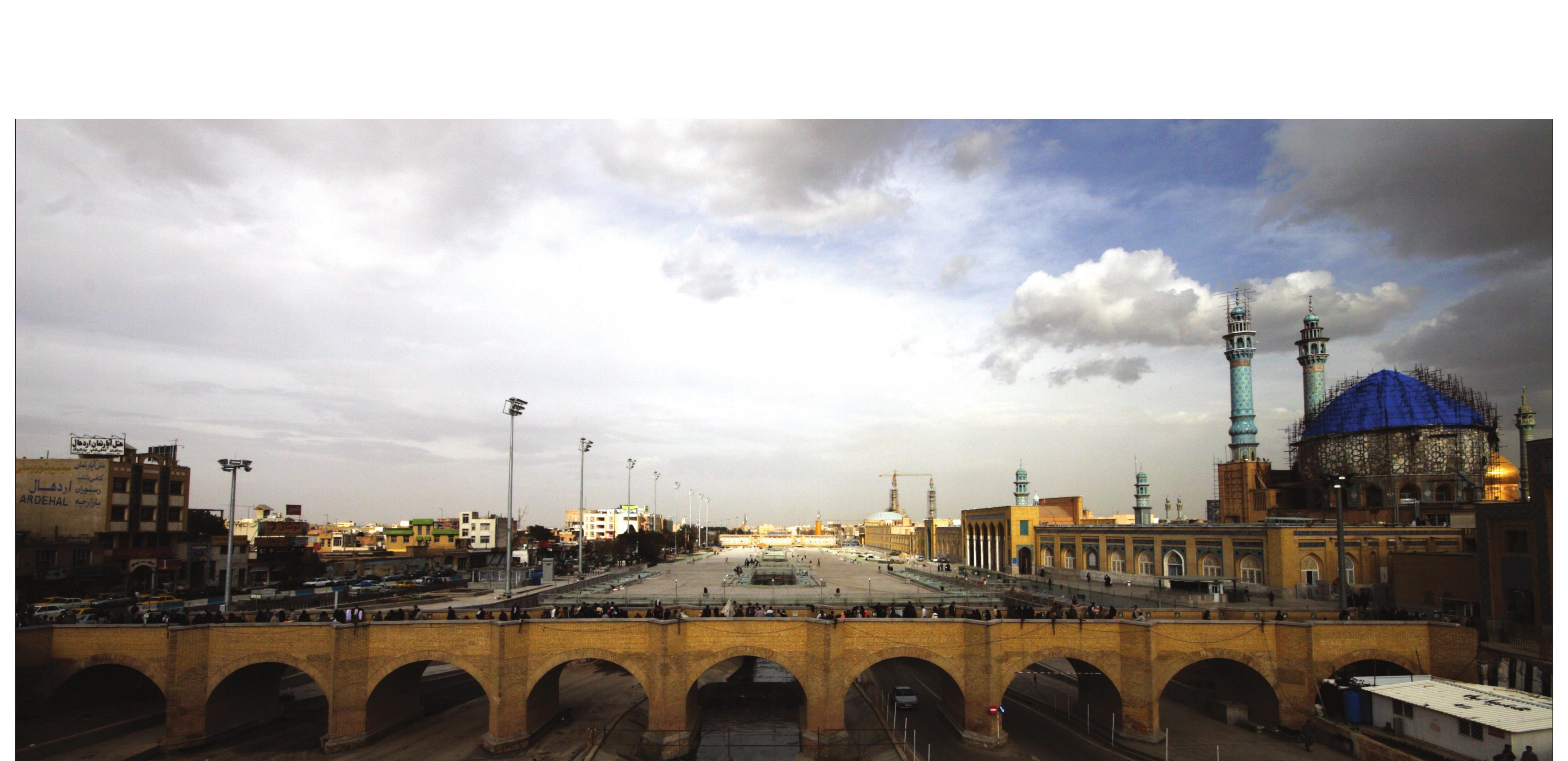 Reconstruction of the entering bridge to Qom, Saint Masoumeh's shrine