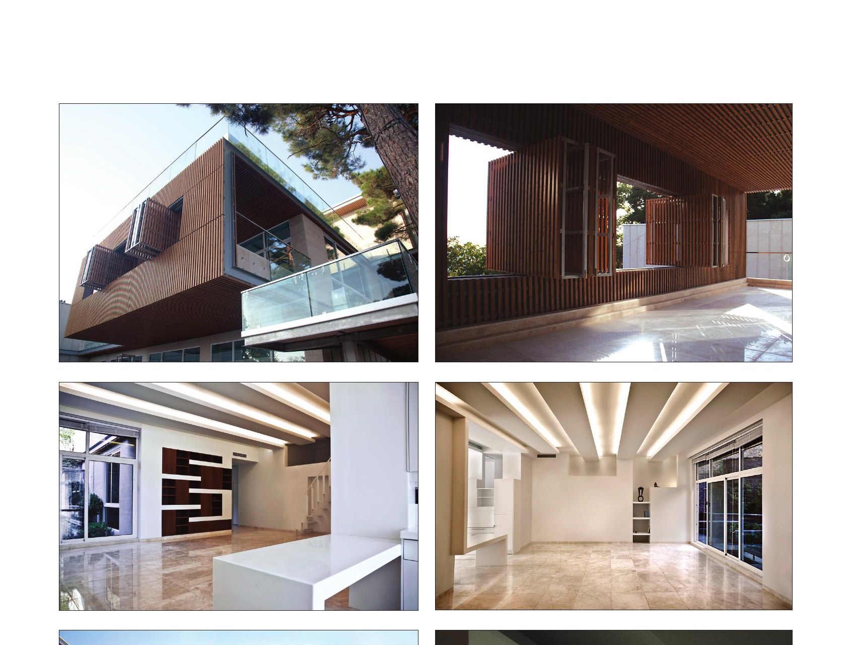 Composite of the wooden-screen facade, semi-open verandahs and bright living interiors