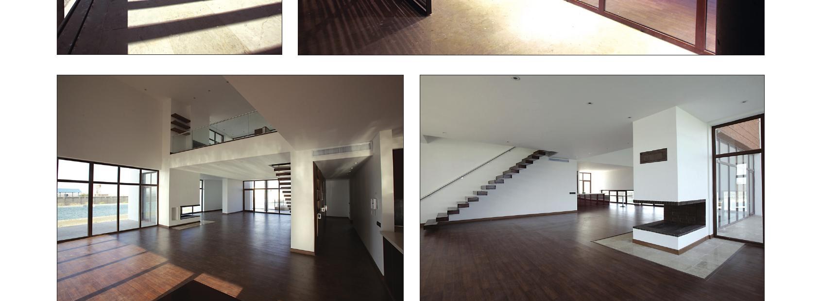 Empty reception hall and kitchen interior