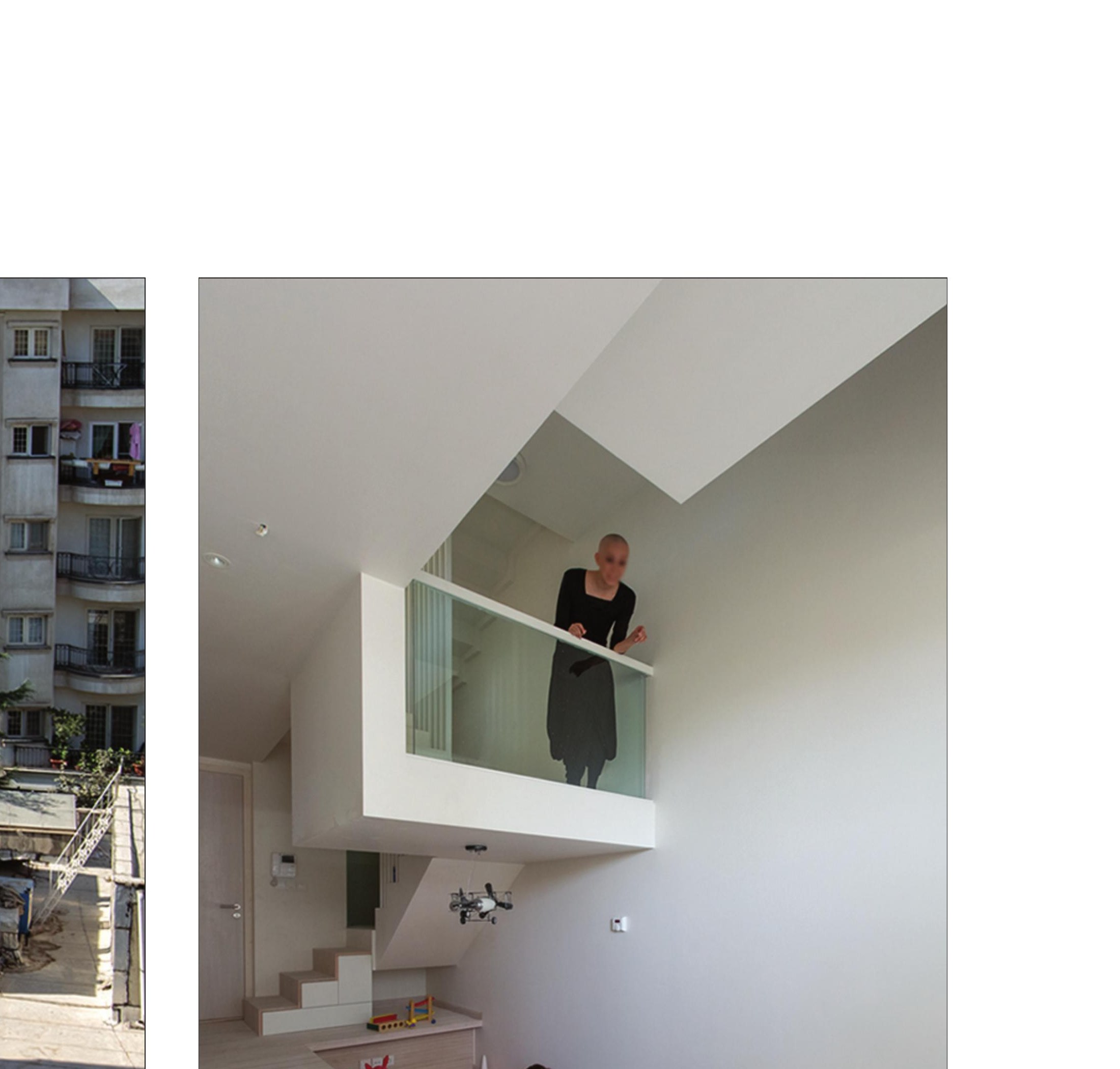Interior — split-level living spaces