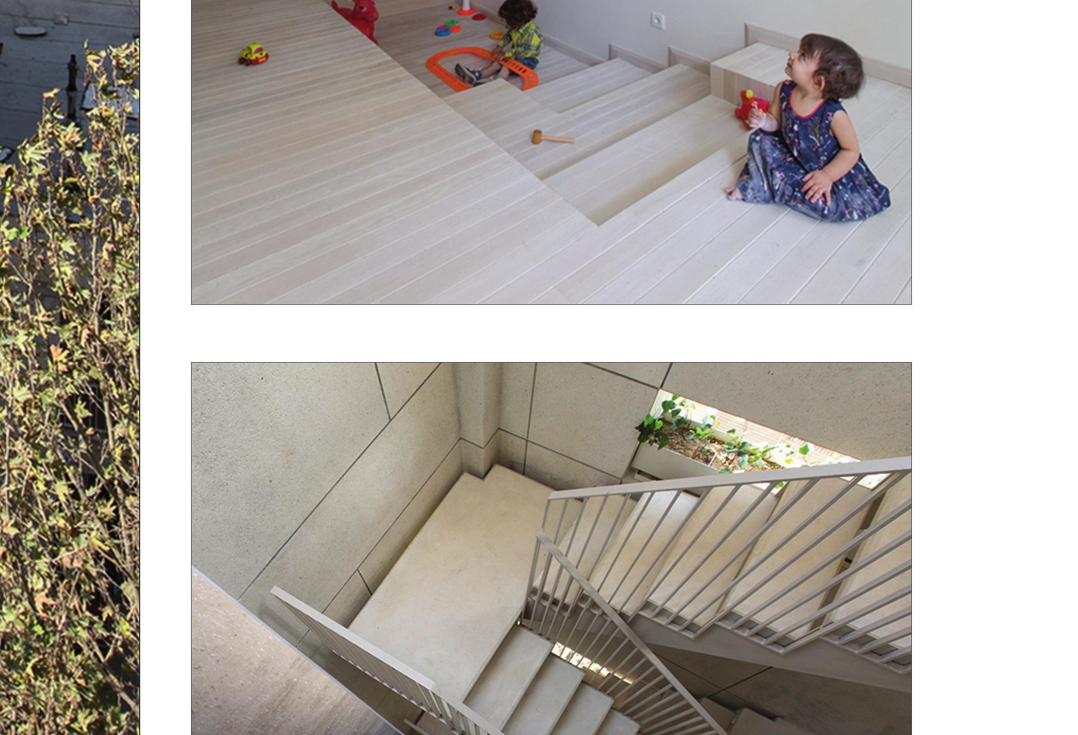 Communal stair lit from north