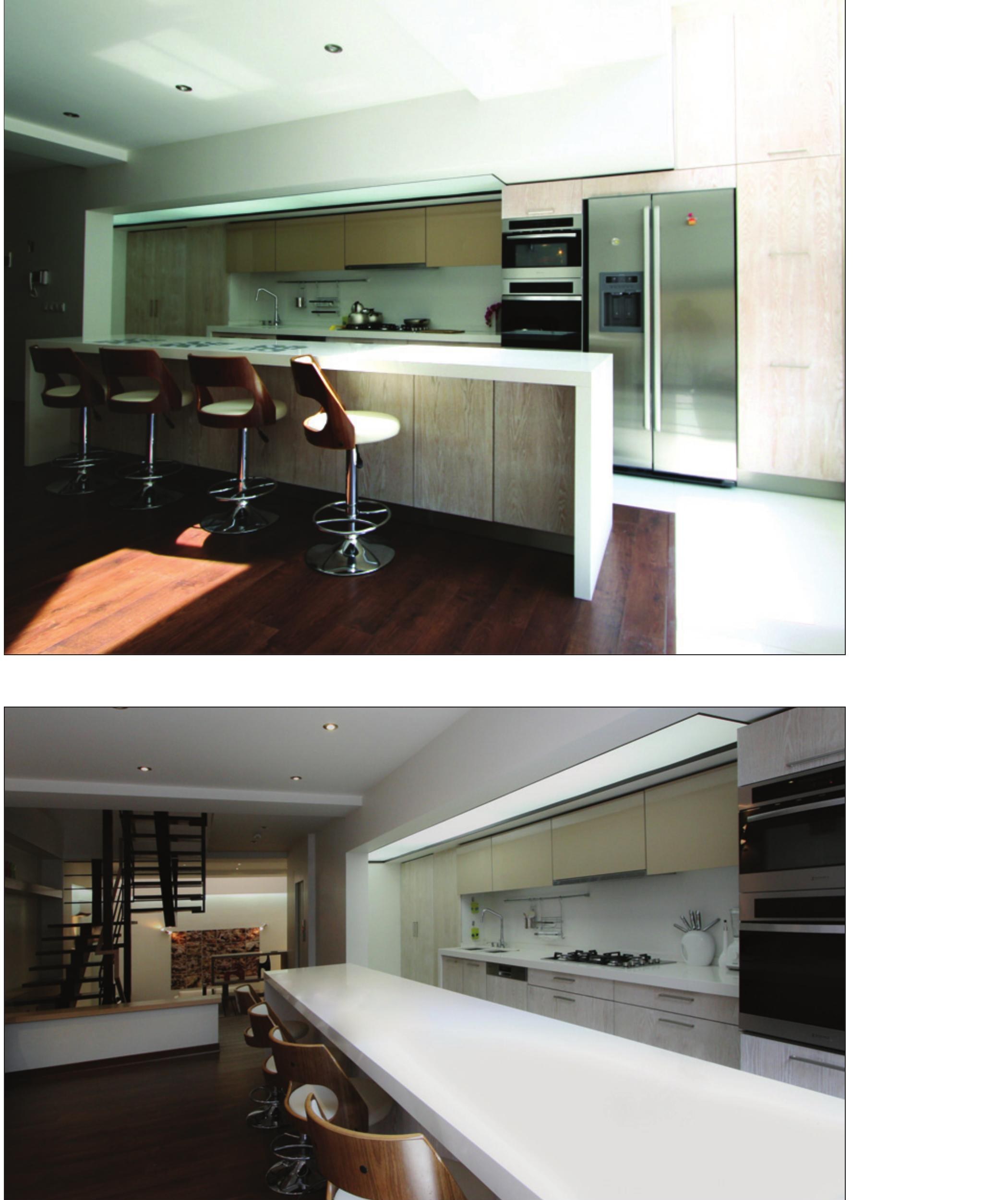 Kitchen and dining bar