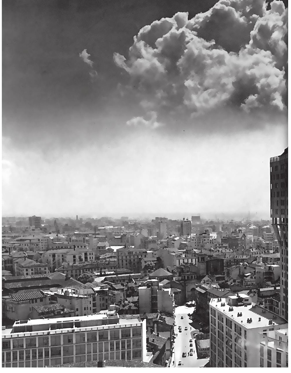 View over central Milan