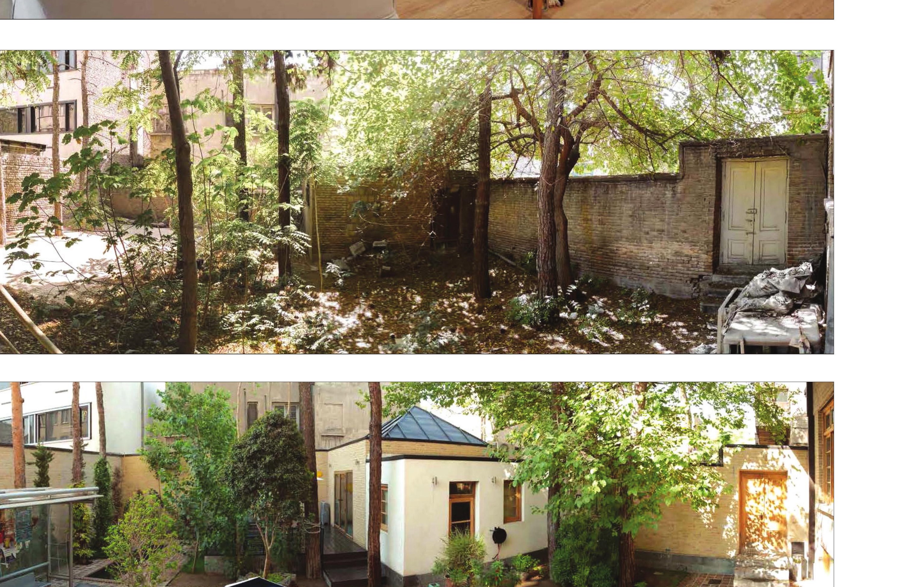 Restored courtyard between the residential blocks.