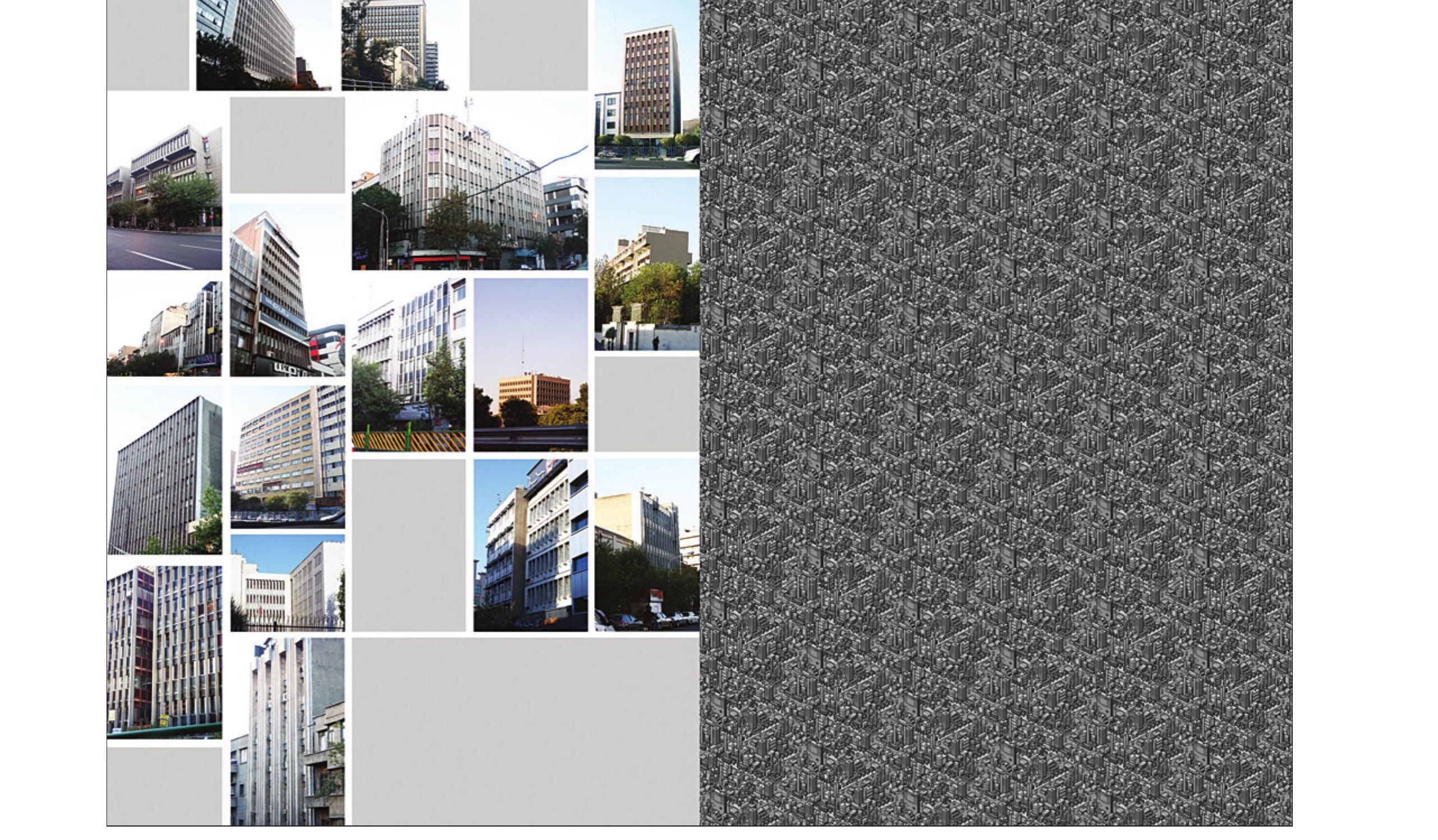 Variations of facade resolution: louver density and rhythm.