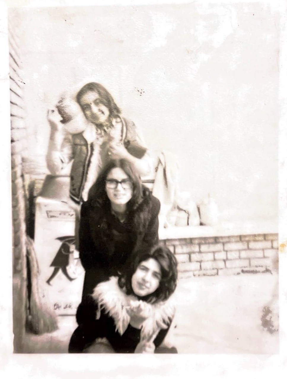 Young Soheila with friends