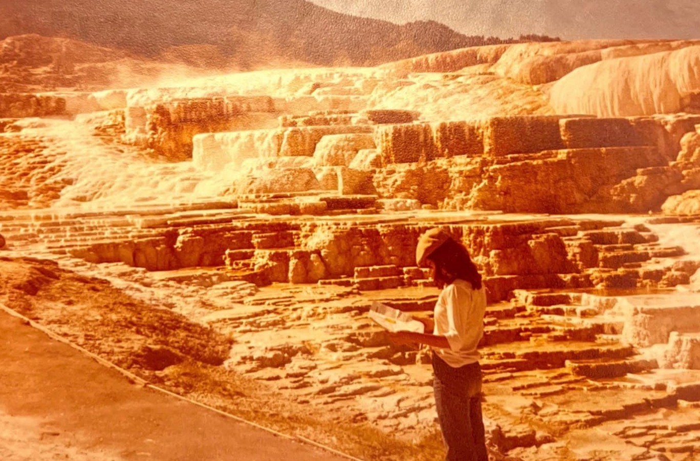 Soheila Beski at ancient ruins