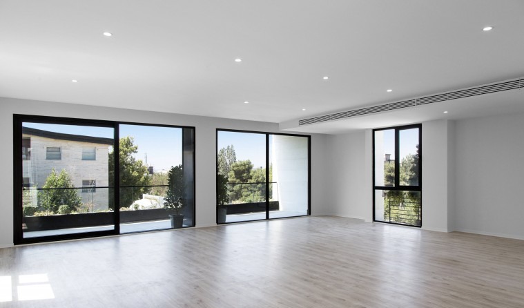 Light well and balcony with tree
