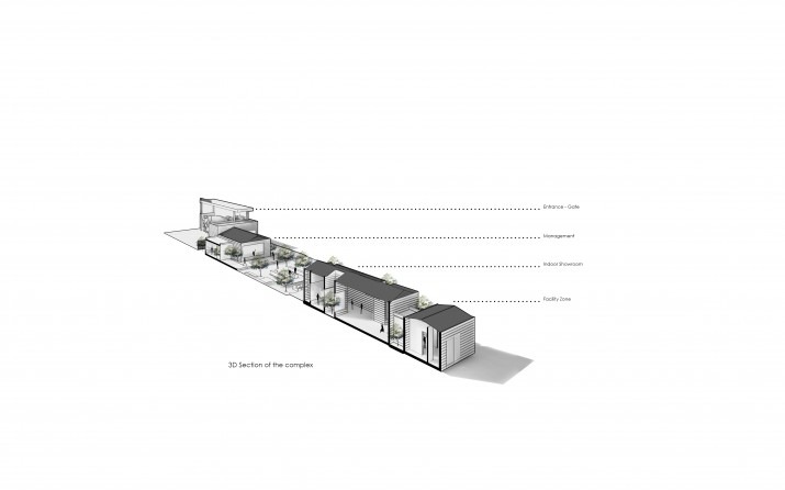 Interior corner with the cement-block wall as both finish and structure