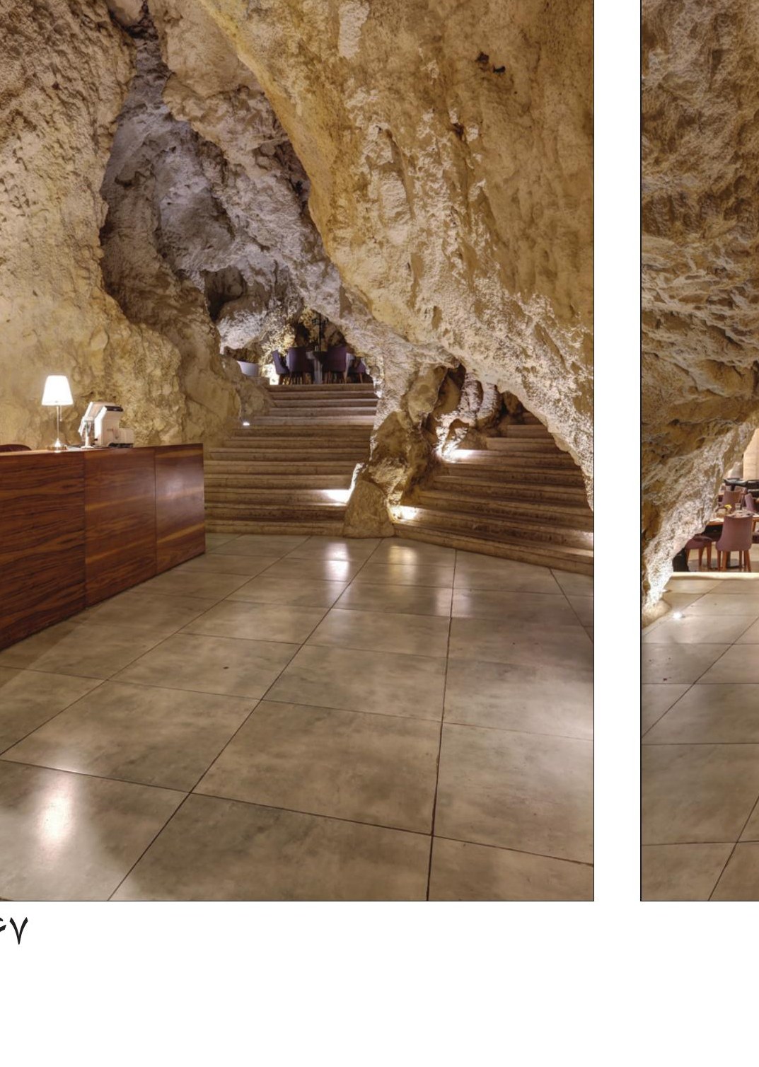 Cave interior with new roof
