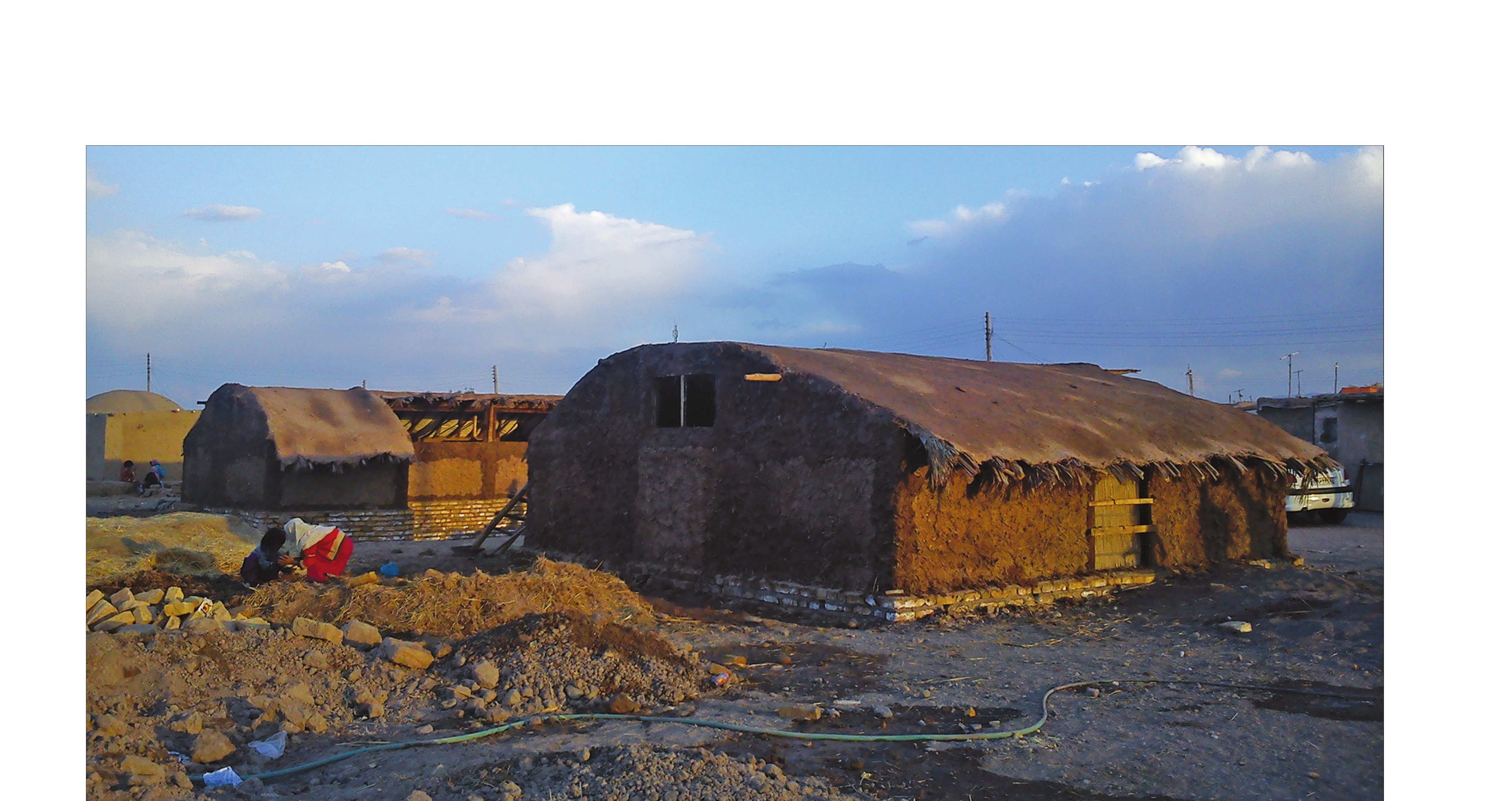 Shelter set in the wider camp landscape