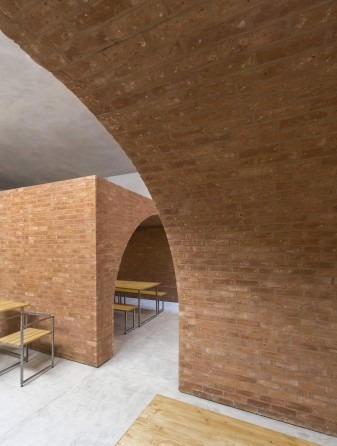Brick vault interior — small spaces inside the continuous whole
