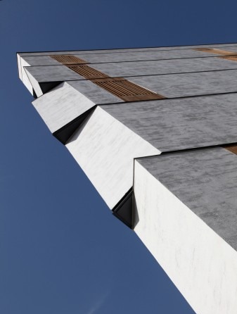 Brick + concrete street facade