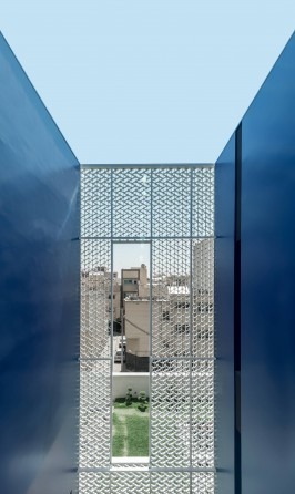 Plans and section through the blue void