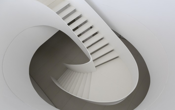Spiral ramp in the south courtyard