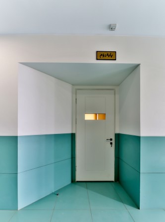 Coloured-frame classroom on the upper floor