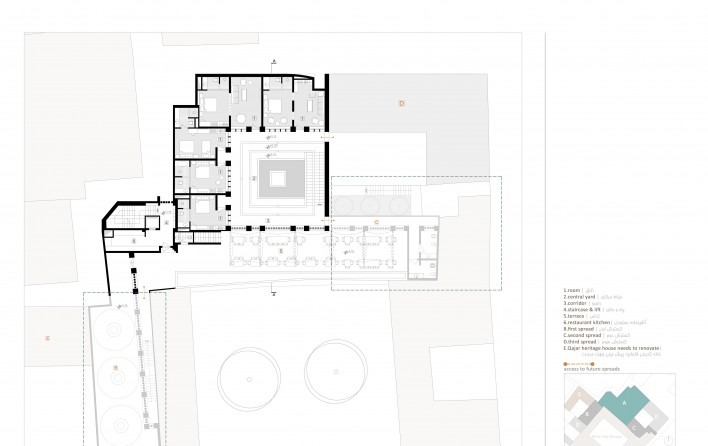 Site plan with the nucleus and projected adjacent plots