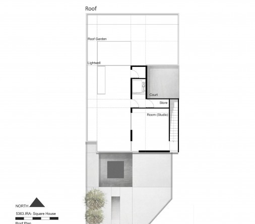 Stair, gallery and courtyard sequence