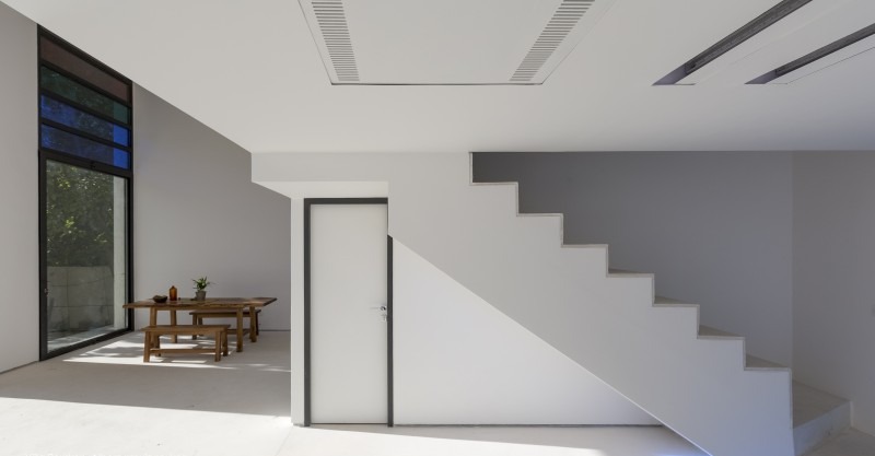 Interior — stair and dining